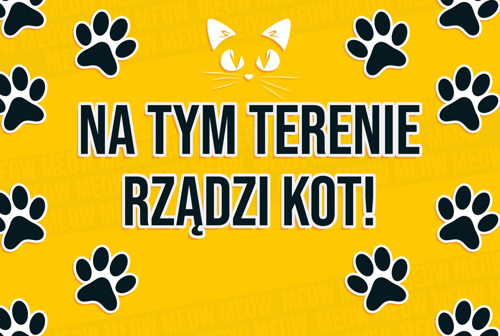 TABLICZKA KOT RZĄDZI