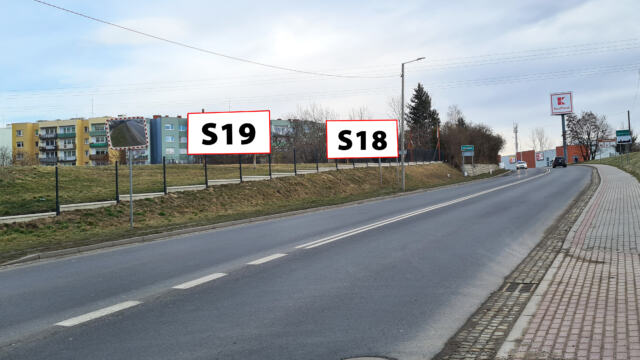 S19 — droga wlotowa do Świdnicy od strony Wałbrzycha